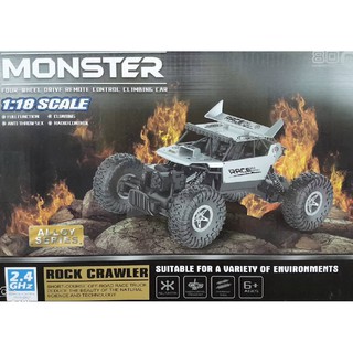 MONSTER รถบังคับ ขนาด 1:18 สเกล รีโมท 2.4GHz 4wd รถไต่หิน รถบักกี้ รถออฟโรด ตัวถังทำจาก Alloy ลุยน้ำ ได้ มีเสียงในตัว699