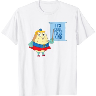 ผ้าฝ้ายคอกลมเสื้อยืด พิมพ์ลาย Spongebob SquarePants สําหรับผู้ใหญ่ Puff - Kindness is Cool T-Shirt - เสื้อยืดผู้ชาย - เส