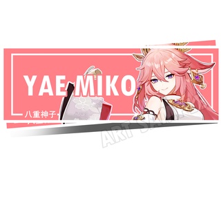 Yae Miko Genshin Impact Sticker เกนชิน สติ๊กเกอร์ 2 ชิ้น ยาเอะ Bumper Sticker Genshin Impact Sticker