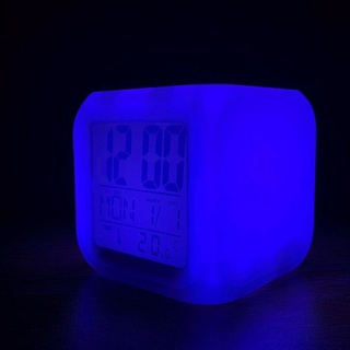 #AE Alarm Clock For Squid Game LED Colorful Color Changing Silent Bedside Clock 0806