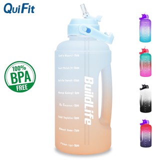 Quifit ขวดน้ำ ความจุ 2.2 ลิตร พร้อมหลอด สําหรับเล่นกีฬา ปราศจากสาร BPA