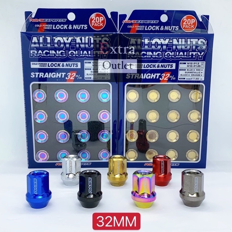 (ดีไซน์ใหม่) RAYS Japan Standard Racing Quality Steel Racing Sport Rim Steel Wheel Nut Lug Nut Tayar