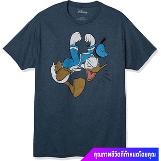 เสื้อยืดผ้าฝ้ายดิสนีย์ ผู้ชาย Disney Mens Full Size Donald Duck Tantrum T-Shirt discount เสื้อยืดคอกลมL XL  XXL 3XL