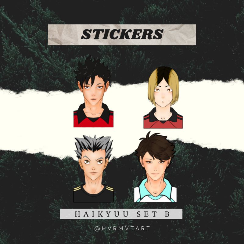 HAIKYUU CHARACTER STICKERS (ตัวอักษรที่เลือก)