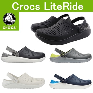 Crocs LiteRide Clog รองเท้าแตะผู้ชายและผู้หญิงใหม่รองเท้าแตะกลางแจ้งวันหยุดรองเท้าชายหาดรองเท้าแตะลำลองระบายอากาศ