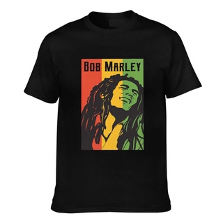 T-shirt  เสื้อยืดลําลอง พิมพ์ลาย Bob Marley Diy สําหรับผู้ชายS-5XL