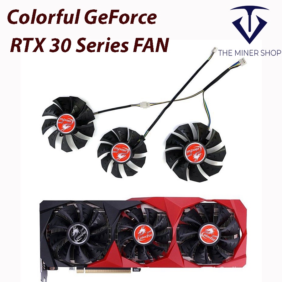 Geforce พัดลมระบายความร้อน RTX 3060 3060Ti 3070 3080 3080Ti 3090 แบบเปลี่ยน สีสันสดใส