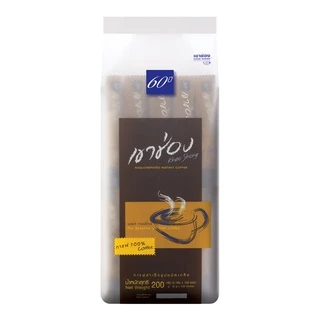 Khao Shong เขาช่อง กาแฟสำเร็จรูปชนิดเกล็ด (กาแฟ 100%) แบบถุง ขนาด 2กรัม x 100ซอง (แพ็ค 2 ถุง)