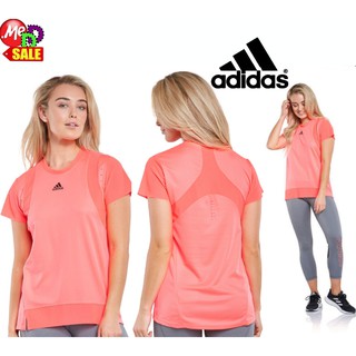 Adidas - ใหม่ เสื้อยืดเทรนนิงใส่ออกกำลังกาย หรือลำลอง แทรกแถบผ้าตาข่าย ADIDAS HEAT.RDY TRAINING TEE GL6923