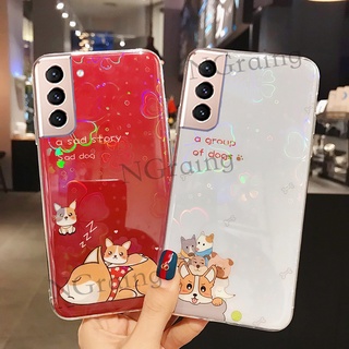 เคส Samsung Galaxy S21 FE 5G S21+ S21 UItra น่ารัก การ์ตูนหมี ซิลิโคน ที่มีสีสัน เคสด้านหลัง Samsung S21 + S21UItra