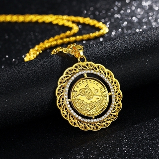 เครื่องประดับสตรีสร้อยคอ 18 K Gold ฝังเพชรกราฟิกแผนที่ฝังเพชร