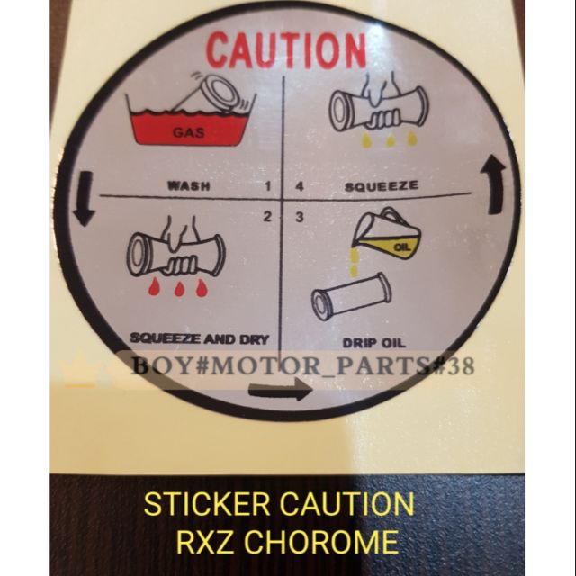 สติ๊กเกอร์ CAUDION RXZ(CHROME)