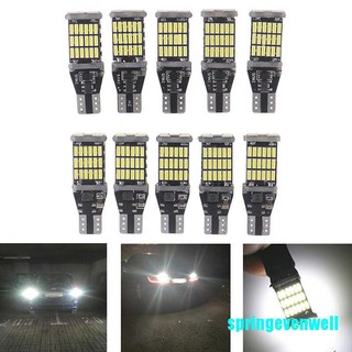 [springevenwell] หลอดไฟถอยหลังรถยนต์ LED 45 SMD 4014 T15 W16W สีขาว 10 ชิ้น