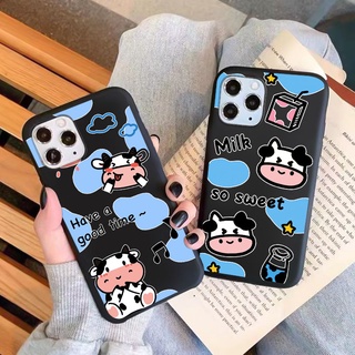 เคสโทรศัพท์มือถือลายวัวสําหรับ Oppo A3S A5S A7 A12 12E A11K A15 A15S A16 A5 A9 2020