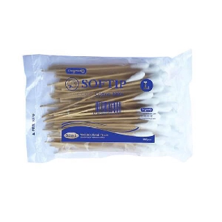 ไม้พันสำลี Wooden Swab ใช้ทำความสะอาดแผล มีให้เลือก3ขนาด S/M/L ยาว15cm. 100ก้าน