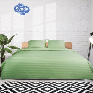  Synda ชุดเซทผ้าปูที่นอน Cotton Satin 500 เส้นด้าย รุ่น Lamode-Foam Green