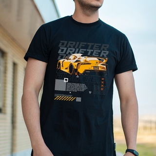รถดริฟเตอร์สตรีทแวร์เสื้อพิมพ์เสื้อเชิ้ตสวมใส่สบาย TIKTOK เสื้อที่กําหนดเอง Unisex รถแข่ง hRm