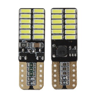 T10 W5W 4014+ 24 ไฟรถยนต์ LED  , ไฟอ่านหนังสือ  2  ชิ้น