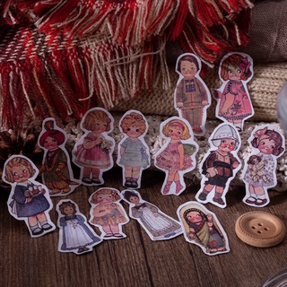 Stickers Vintage Dolls สติ๊กเกอร์ลายตุ๊กตาวินเทจ