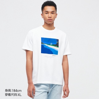 Uniqlo เสื้อยืดแขนสั้น พิมพ์ลาย HIROSHI NAGAI สําหรับผู้ชาย และผู้หญิง 447504