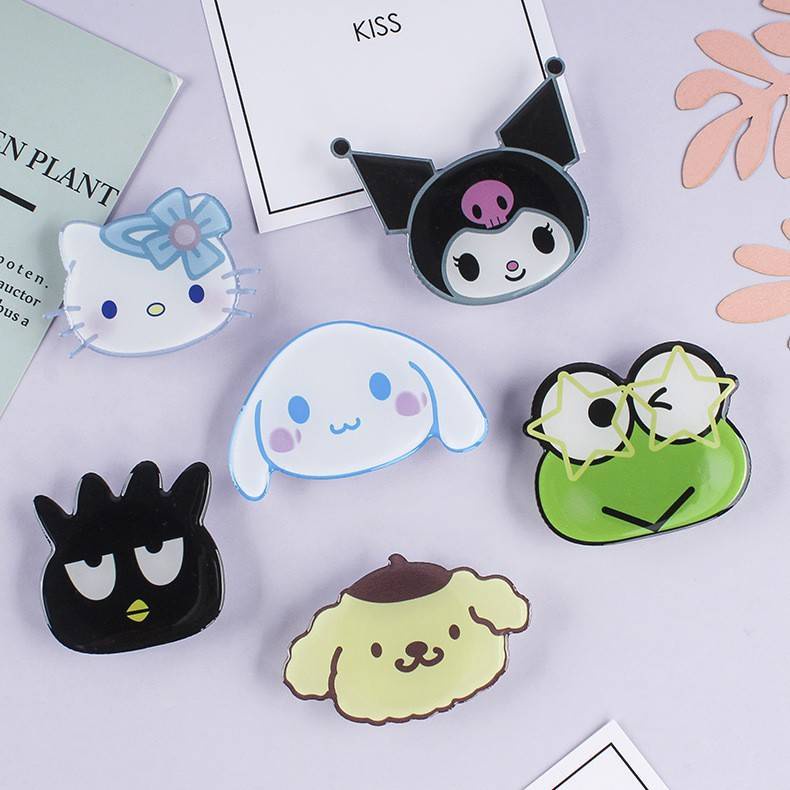 กริ๊ปต็อก ลายการ์ตูน สำหรับติดโทรศัพท์มือถือ กาวไม่แห้งติดเข้ากับเคสโทรศัพท์ได้ง่าย #C01