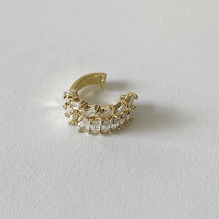 เอียคัฟ Quartz ear cuff (brass+14k)