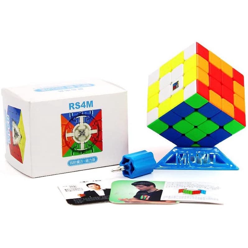 Moyu RS4M ลูกบาศก์แม่เหล็ก ความเร็ว 4x4x4 MoYu RS4 Magic Cubo RS4M RS4 M 4x4 สําหรับเด็ก