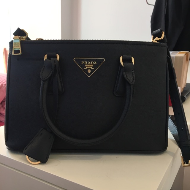 Prada saffiano double zip