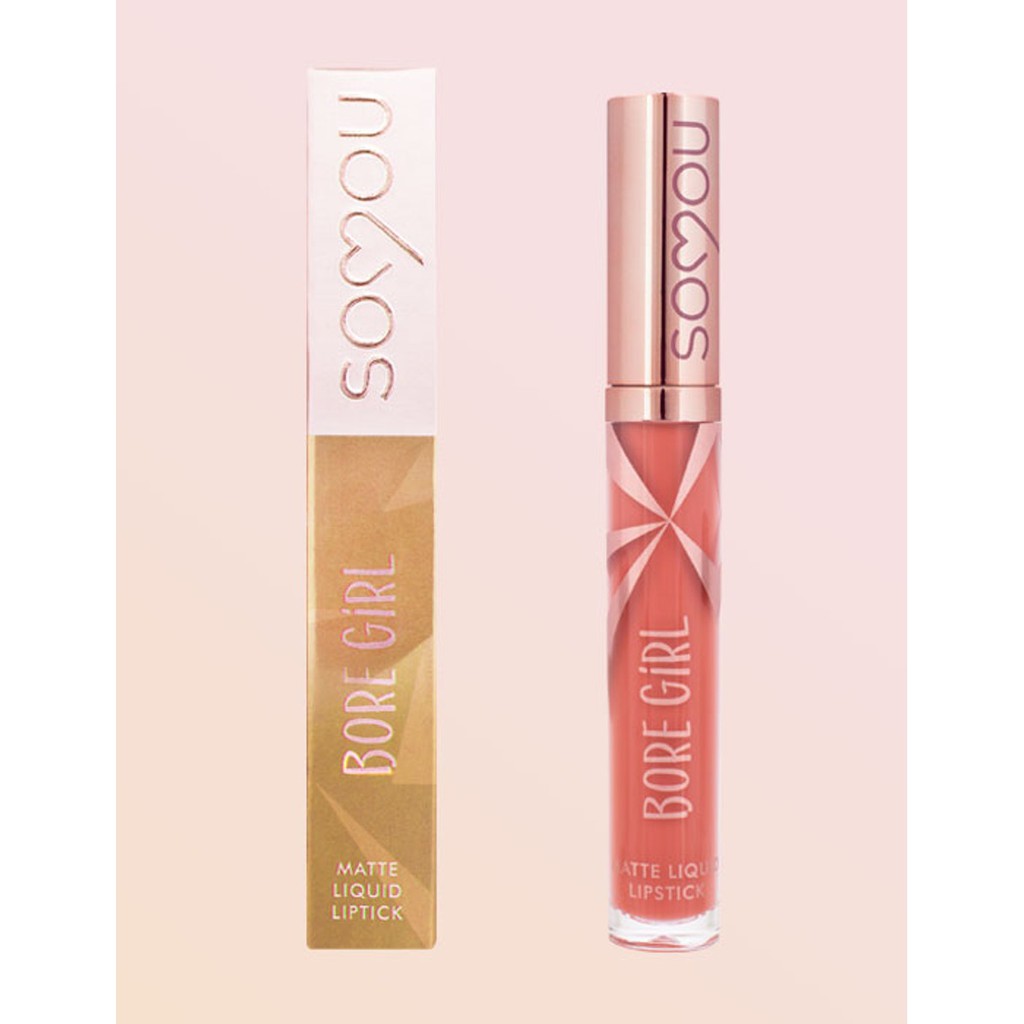 No.18 Bore Girl (สีส้มอิฐ ขายดีที่สุดในแบรนด์) ลิปแมทโซยู ติดทน เนื้อเวลเวท กัมหยี่ นุ่ม ละเอียด เกลี่ยง่าย ไม่เป็นคราบ