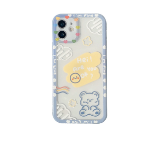 เคสโทรศัพท์ ลายการ์ตูนหมี TPU สำหรับ iPhone 11 Pro Max X Xr Xs Max 7 8 Plus Se 2020 12 pro max 12 mini 13 pro max 13 mini