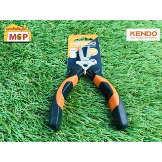 KENDO 10903 คีมปากแหลม (ชุบนิกเกิล/ด้ามหุ้มยาง) 115/4-1/2"