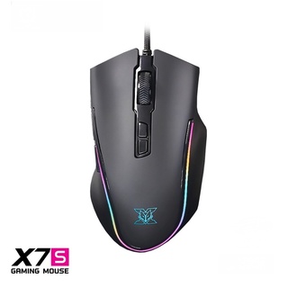 NUBWO X7S Mouse MACRO สีดำ มีไฟ RGB ปรับ DPI ได้