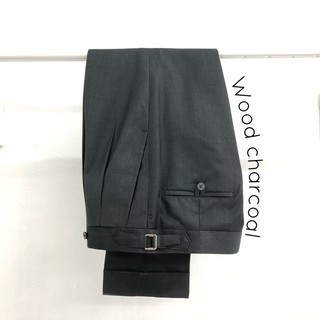 [พร้อมส่ง] Wood Charcoal 16 - Double Pleated Pants