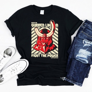 เสื้อยืดผ้าฝ้ายพิมพ์ลายขายดี เสื้อยืด พิมพ์ลาย Super Tengen Toppa Gurren Lagann สไตล์คลาสสิก การออกแบบ