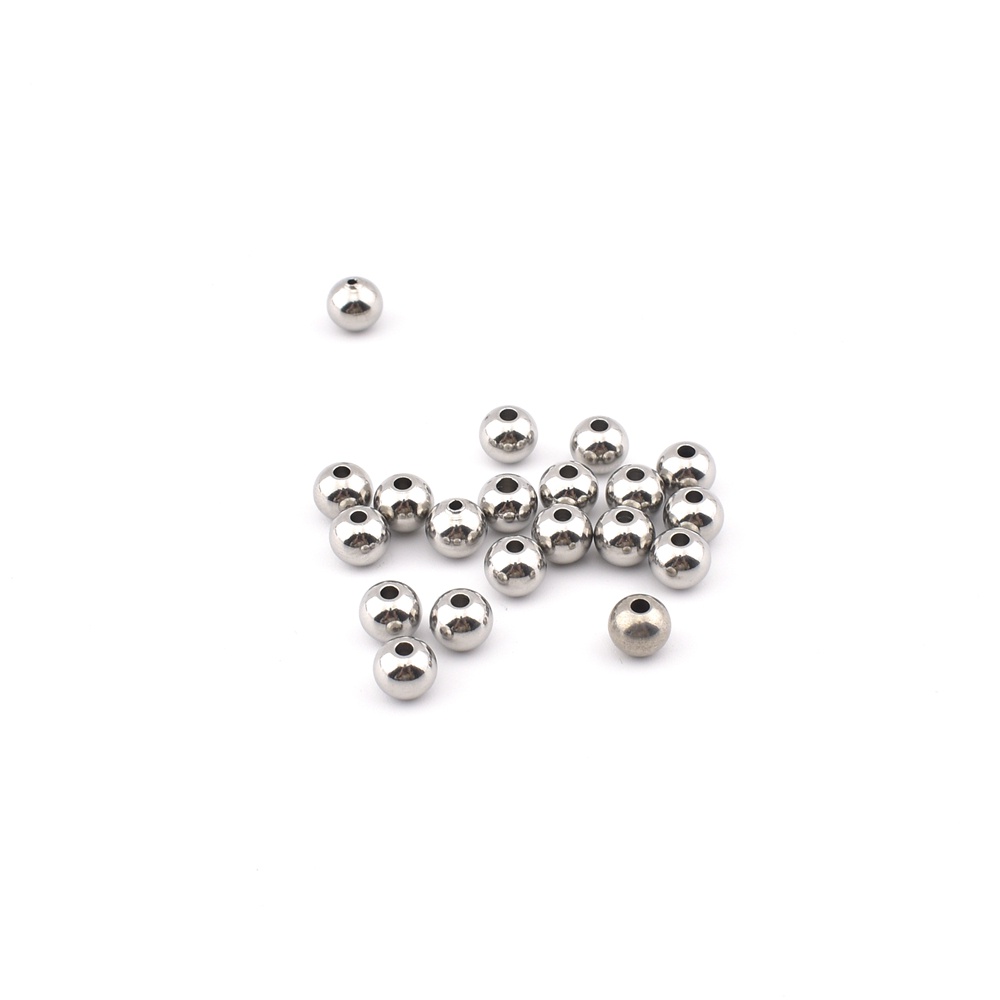 【p2s099 】10-100pcs/lot 3-8 มม.สแตนเลส DIY ลูกปัดเครื ่ องประดับอุปกรณ ์ เสริมตําแหน ่ งลูกปัดสําหรับเครื ่ องประดับทํา