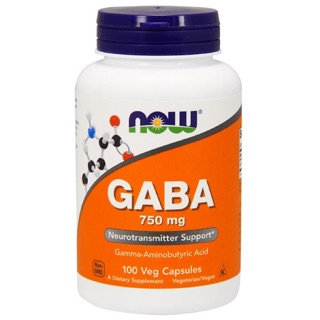 ((💝มีสินค้าพร้อมส่งค่ะ💝))  Now Foods, GABA, 750 mg, 100 Veg Capsules