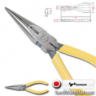 คีมปากแหลม 8" TSUNODA RP-200S longnose pliers