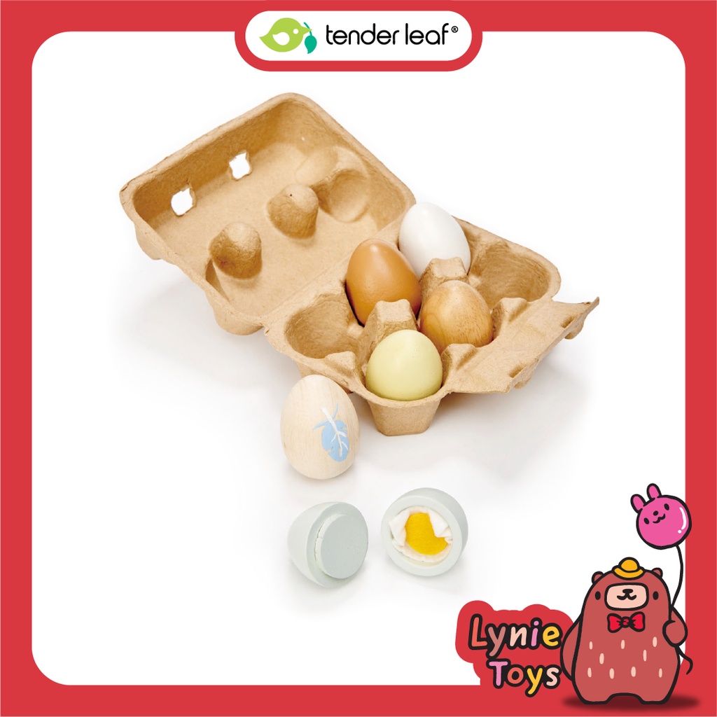 Tender Leaf Toys ของเล่นไม้ ของเล่นบทบาทสมมติ ชุดทำอาหาร ชุดไข่ Wooden Eggs