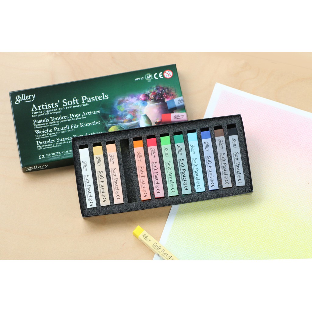 สี Soft Pastel 12 สี แบรนด์ Gallery Mungyo 