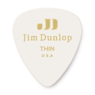 ปิ๊กกีต้าร์ Celluloid Jim Dunlop standard # white ปิ๊ก แท้ 100% ครบทุกความหนา