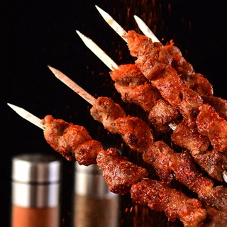 Be&gt; 6 ชิ้น Kabob Skewers สแตนเลสบาร์บีคิว Prod กลางแจ้งปิกนิกนํากลับมาใช้ใหม่เข็ม