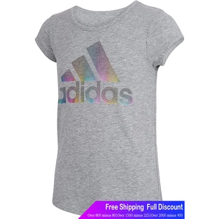 Adidasเสื้อยืดกีฬา Adidas Girls Short Sleeve Scoop Neck Tee T-Shirt AdidasMens Womens T-shirts