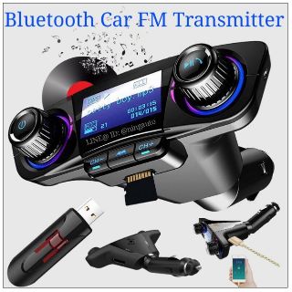 เครื่องเล่นเพลงผ่านคลื่นวิทยุ FM รถยนต์ Bluetooth Car FM Transmitter