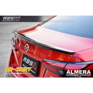 🔹️สวยดูดี ไม่เจาะรถ ✅สปอยเลอร์แนบ Nissan Almera 2020-2021 สีดำเงา