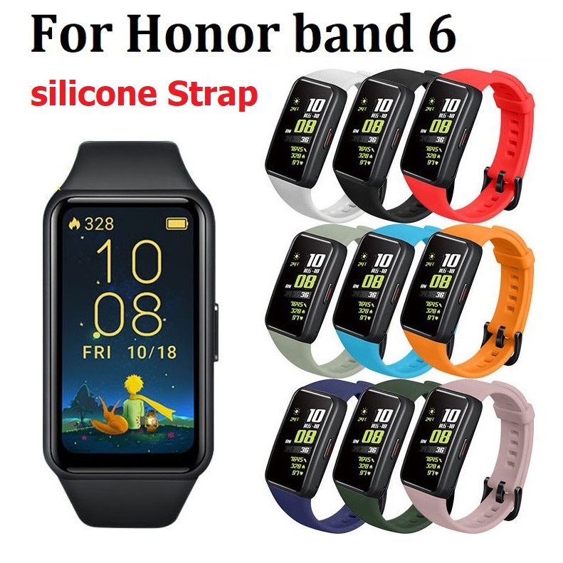 สาย Honor band 6 Strap Sports Soft Silicone Band For Huawei สายนาฬิกา Honor band 6 Bracelet Wrist Watchband