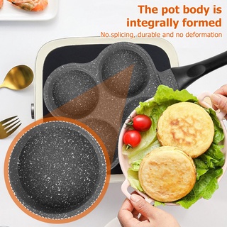 ☃Pancake Pan Non-Stick Fried Egg Pan 4 Holes Frying Pan Pancakes Maker With Handle Crepe Pan For Breakfast Eggs Kitchen