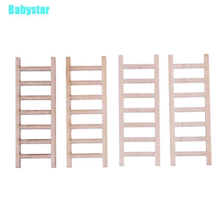 Babystar บันไดไม้ ขนาดเล็ก 4 ชิ้น สําหรับบ้านตุ๊กตา