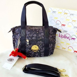 KIPLING GREY GOLD FLORAL ART MINI HANDBAG หนาวนี้ห้ามพลาด!! กระเป๋าถือ/สะพาย