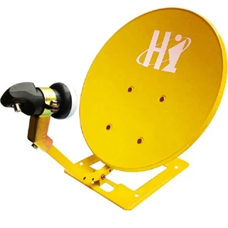 HISATTEL จานดาวเทียม 35 cm. หน้าจานดาวเทียม แบบตั้งพื้น LNB KU Universal +สาย RG6 10เมตร
