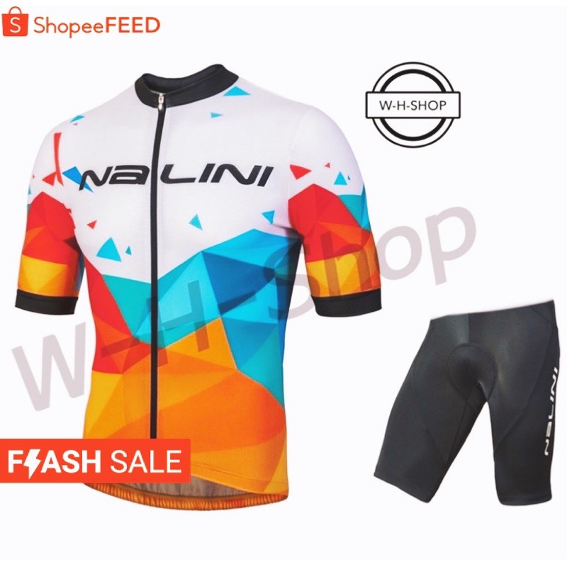 W-H-Shopชุดสั้นปั่นจักรยานลายทีม-ชุดปั่นจักรยาน（เสื้อผ้ากางเกง )—NALINI—Cycling clothing